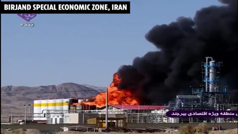 Fire causes two huge explosions at a oil refinery in eastern Iran