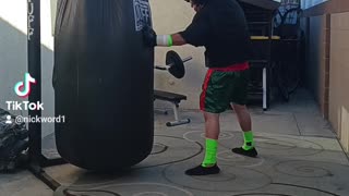 500 Pound Punching Bag Workout Part 66. More Muay Thai Work!