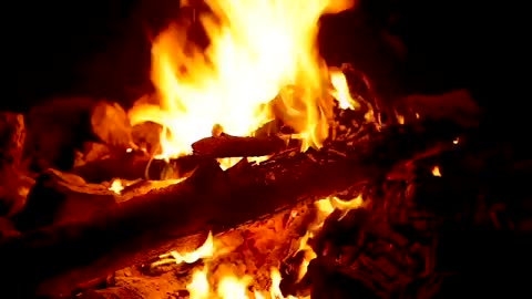 Relaxing Fireplace with Burning Logs and Crackling Fire Sounds | 3 hours of relaxing campfire sounds