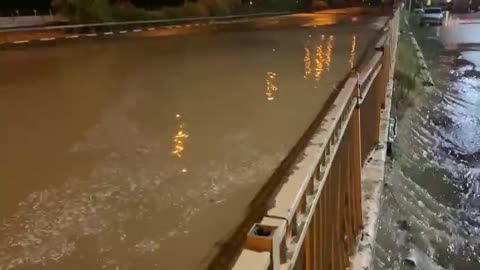 Nature saves the day: Footage of the current floods due to heavy rains in Tel Aviv.