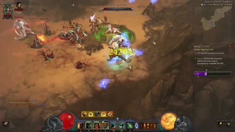 Diablo 3 Season 22 first GR100+ on Whirl-rend Barbarian