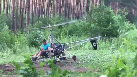 Homemade Helicopter Has Trouble Taking Off