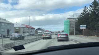 Driving around in Reykjavik