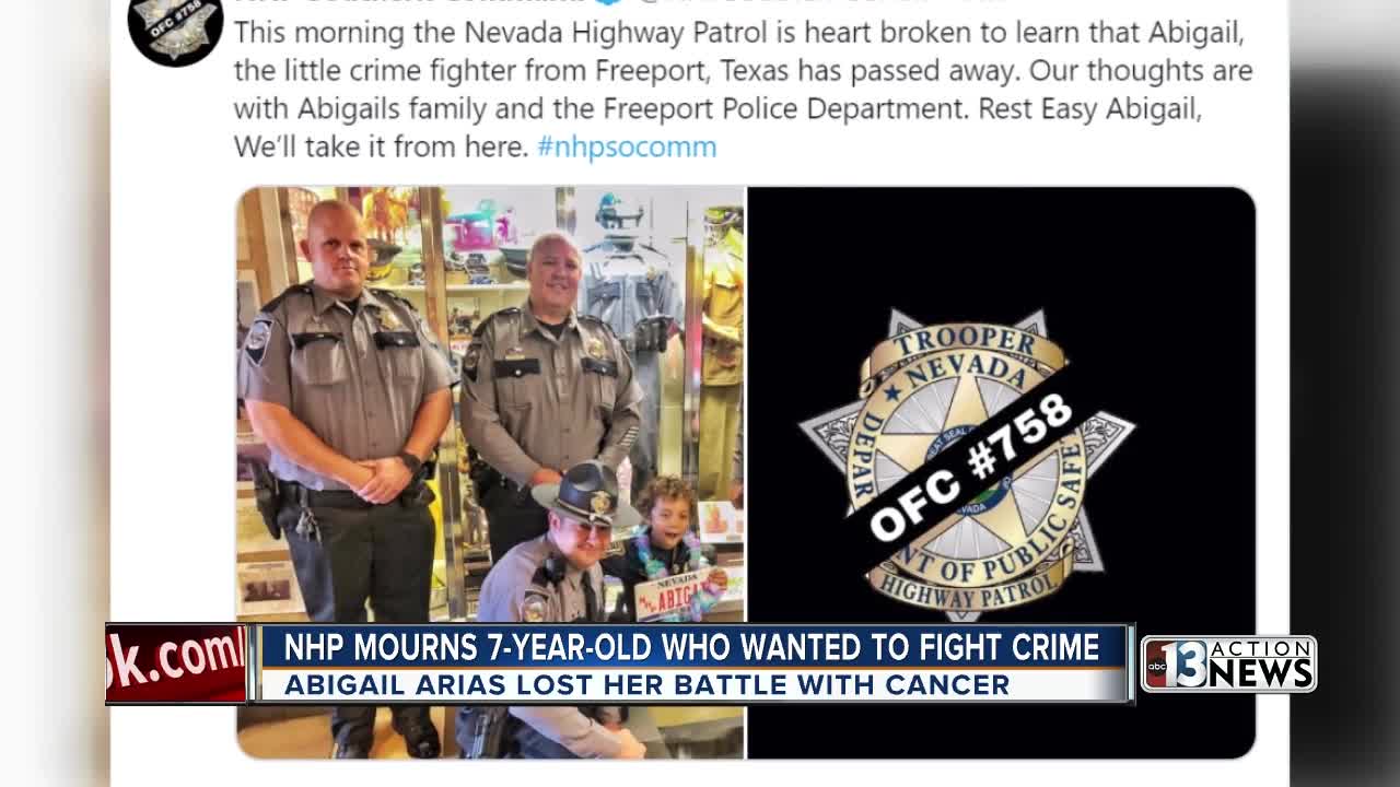 Nevada Highway Patrol mourns 7-year-old honorary trooper