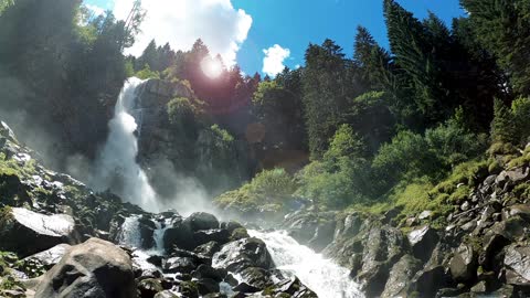 Waterfalls Drops Water Mountains