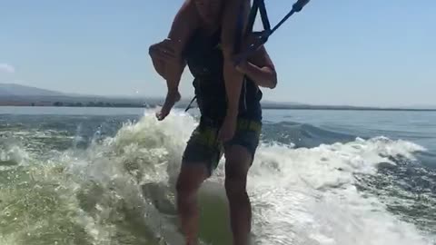 Boat Surfing Duo