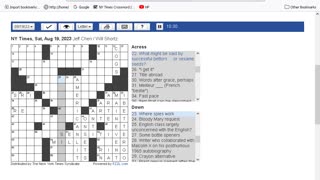 NY Times Crossword 15 Jul 23, Saturday