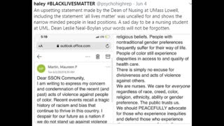 Dean of UMASS nursing school fired for including "everyone's life matters" in email