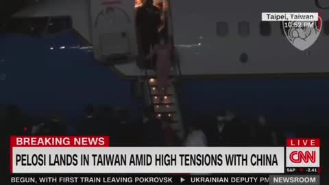 Blunder-Prone Drunkard Nancy Pelosi Lands in Taiwan Amid High Tensions With China