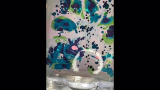 Seascape Water Marble Dip Travel Mug Tumbler