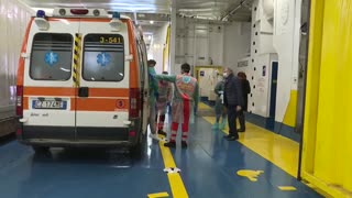 De ferry a hospital para el coronavirus en Génova, ciudad de Italia