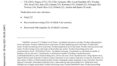 Pfizer Papers - LIST OF ADVERSE EVENTS OF SPECIAL INTEREST -> 8 PAGES ! Page 30 - 38!
