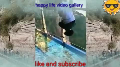 Funny glass bridge