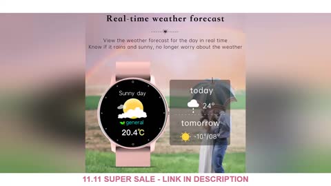 Women Smart band Watch Real-time Weather Forecast Activity Tracker Heart Rate Monitor Sports Ladies