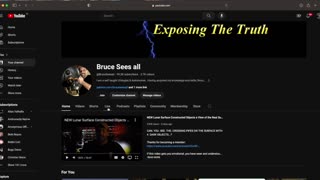 The Bruce Sees All Youtube channel Most Unique Ufo Sightings & Exposing Structures on the Moon