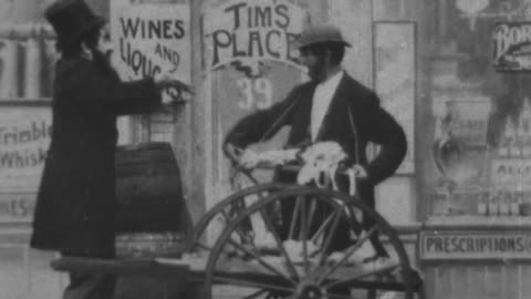 A Gesture Fight In Hester Street (1900 Original Black & White Film)