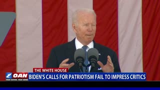 Joe Biden's calls for patriotism fail to impress critics