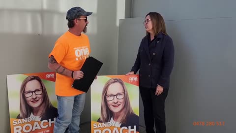 With Sandy Roach. One Nation Candidate for the Upcoming By-Election in Fadden. (Australia)