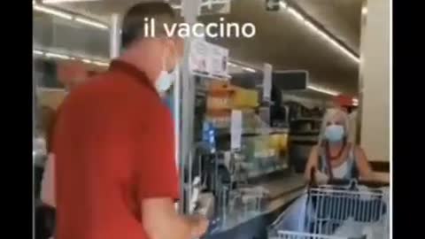 MAN IN SUPERMARKET - THE VACCINE DOES THIS TO ME.