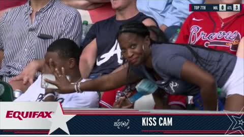 Kiss Cam Fail, Mom said not today!