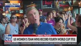 US soccer fans in France chant "F*ck Trump" during Fox News broadcast.