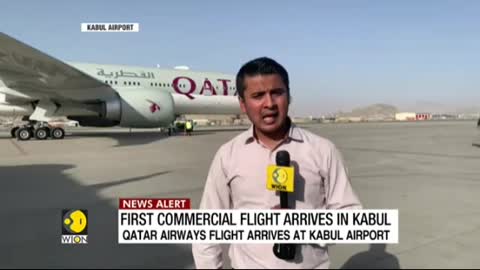 Taliban allow 200 non-Afghans to leave on first commercial flight from Kabul.