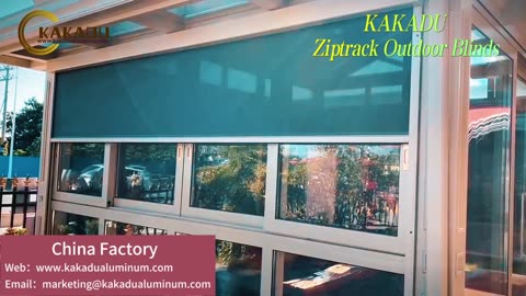 Kakadu Aluminum Zip screen blinds Waterproof outdoor blinds Aluminum outdoor blinds
