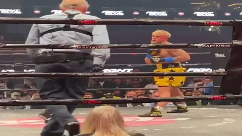 Jake Paul Knocks out Ben Askren in first round in exhibition boxing match(Multiple angles)
