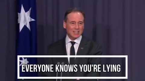 AUSTRALIAN HEALTH MINISTER CAUGHT ON CAMERA