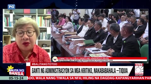 Ganti ng administrasyon sa mga kritiko, nakababahala — Tiquia