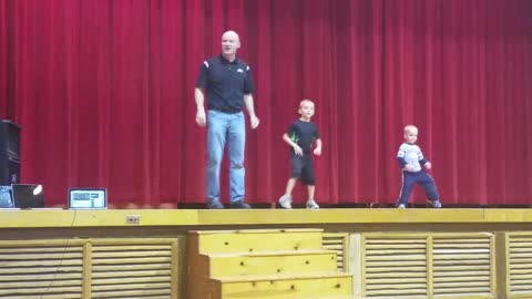 Dad And Little Son's Dance To "Uptown Funk" For Talent Show