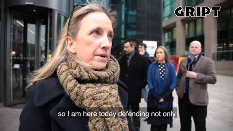 Irish award-winning journalist Gemma O'Doherty protested inside Google HQ for censorship