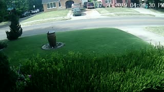 Truck Makes a Mess of the Yard