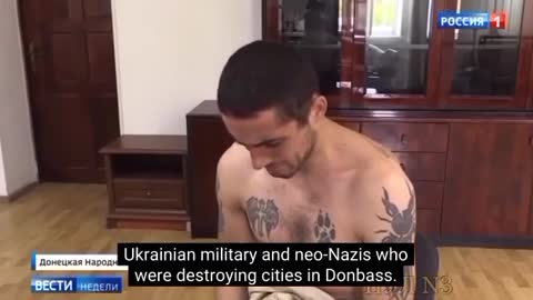 A soldier of the DPR People's Militia who was captured