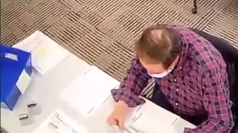 WATCH: Woman inside polling area filling out BLANK BALLOTS for over an hour!