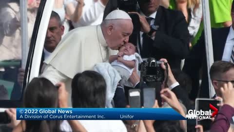 Thousands gather as Pope holds mass, attends pilgrimage in Alberta