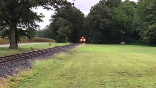 Train Rolling Through Farm Country