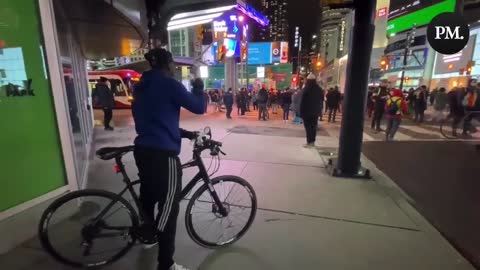 WATCH: Person Confronts Antifa Blocking a Transit Rail Car in Canada