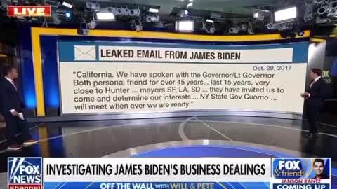 LEAKED EMAIL FROM JAMES TO HUNTER BIDEN