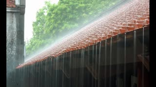 Rain on rooftop for sleeping