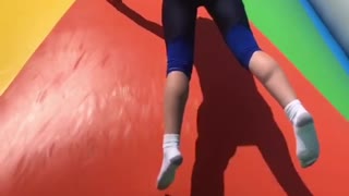 Collab copyright protection - faceplant kid into huge blow up ball