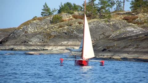 Drive on a catamaran on the lake.