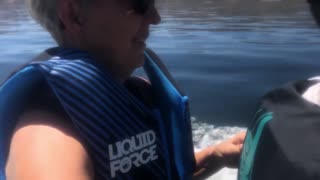 Hitting the Wakes at Lake Roosevelt on a Jet Ski