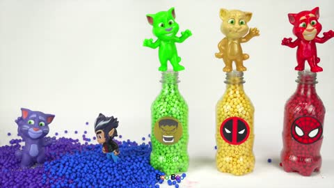 Oddly Satisfying Video l How To Make Coca-Cola Bottle Funny Balloons with Beads Balls Cutting