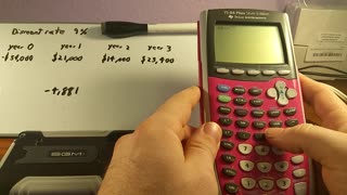 Net Present Value NPV with TI 84 Plus