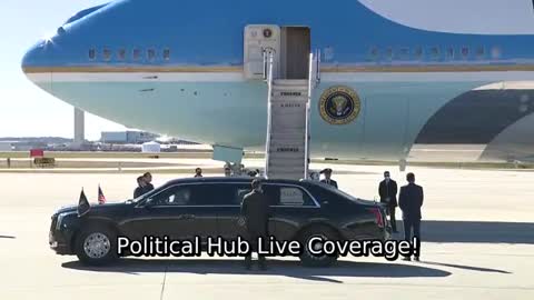 On Air Force One, President Joe Biden and Vice President Kamala Harris arrive in Atlanta, Georgia.