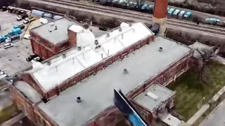 Mayfair Pumping Station Gaussian Splat shot with DJI Mavic Mini #gaussiansplat #dronevideo #lumaai