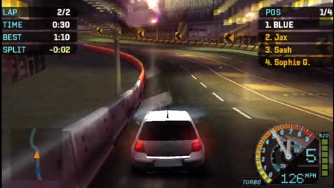 NFS Underground Rivals - Novice Circuit Race 1 Bronze Difficulty(PPSSP HD)