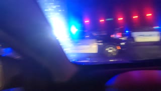 Police Chase Construction Vehicle Very Slowly