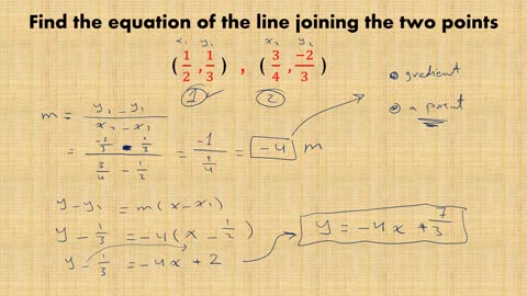 equation of line giving two points